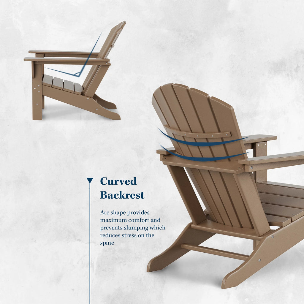 Black Poly Lumber Adirondack Chair B863692