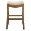 30" Bar Height Stool with Cream Fabric I31660