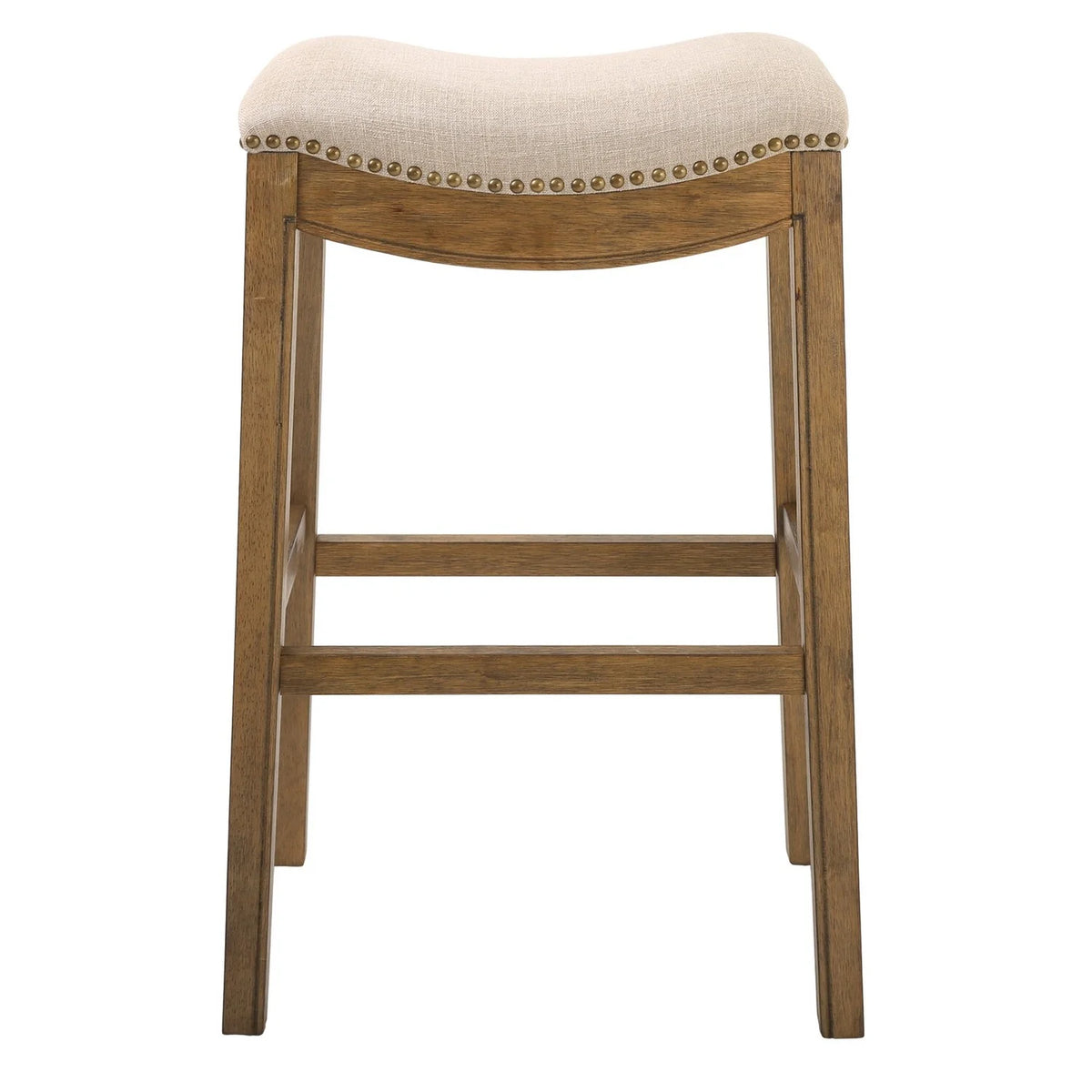 30" Bar Height Stool with Cream Fabric I31660