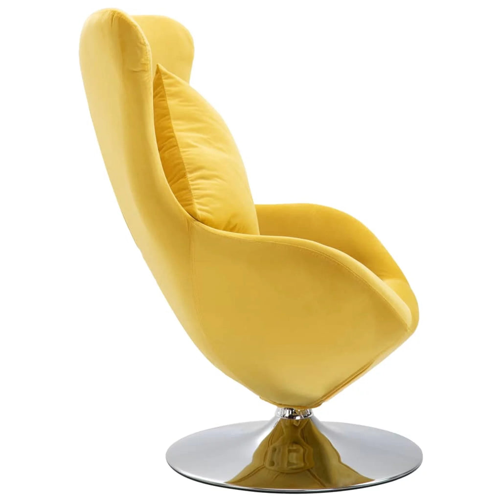 Swivel Egg Chair with Cushion Yellow R56586