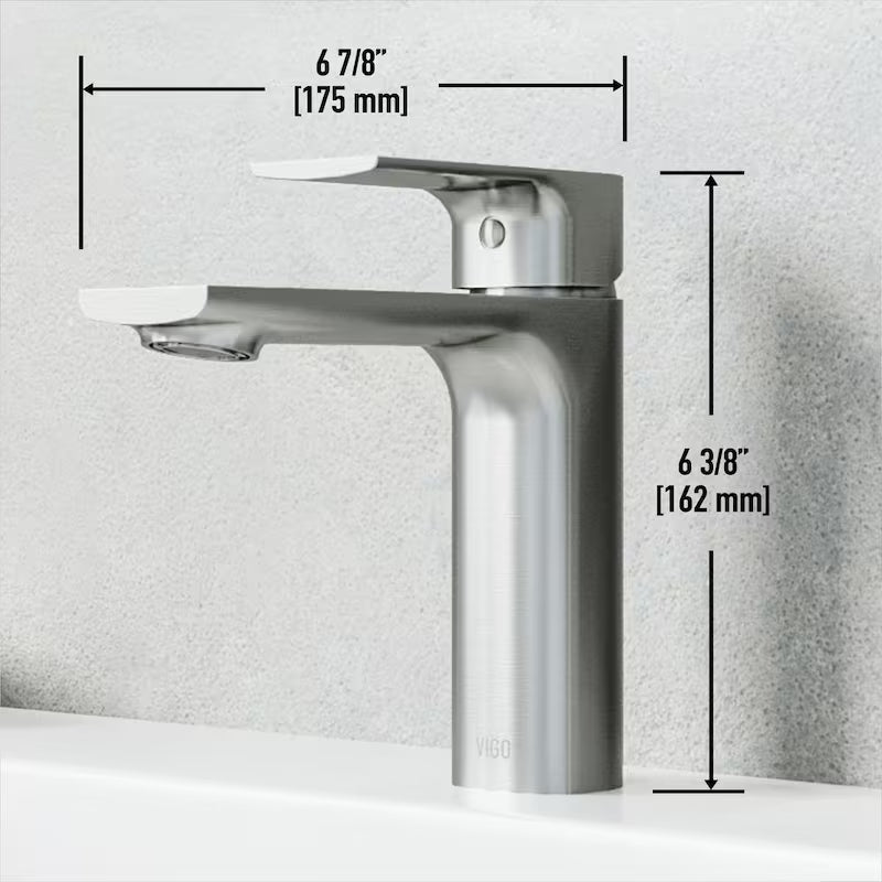 Single Handle Brushed Nickel Bathroom Faucet S356