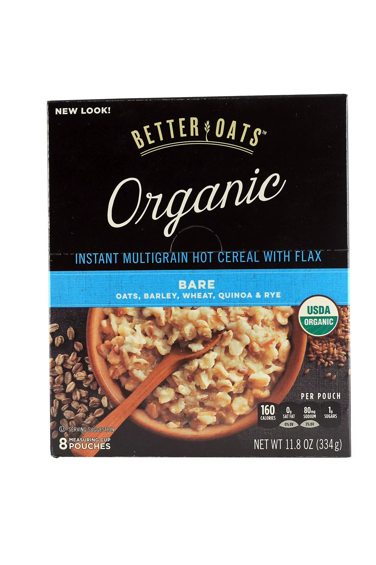 Organic Multigrain Hot Cereal, Flax Infused, 8 Pouches (Pack Of 2) E40843