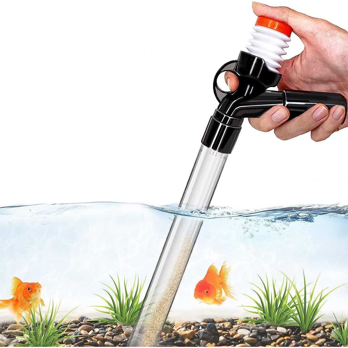 Aquarium Gravel Cleaner Fish Tank Kit Long Nozzle Water Changer J6835