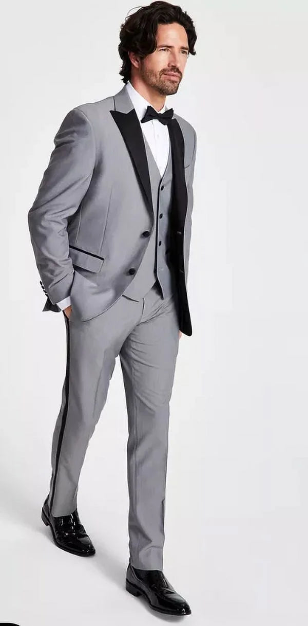 Mens Slim-Fit Tuxedo Jacket Grey 36S S5703