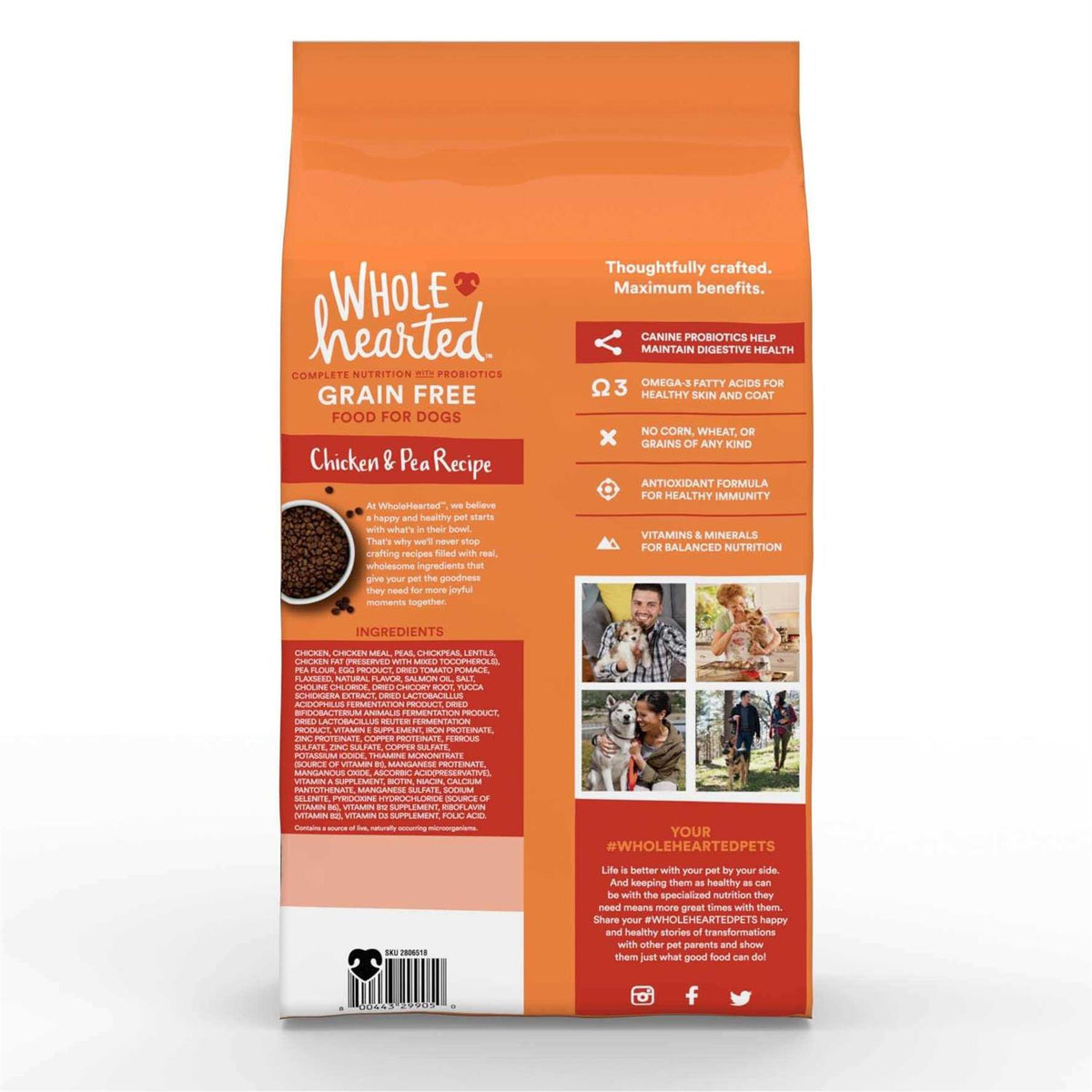 Grain Free Chicken and Pea Recipe Dry Puppy Food L99430