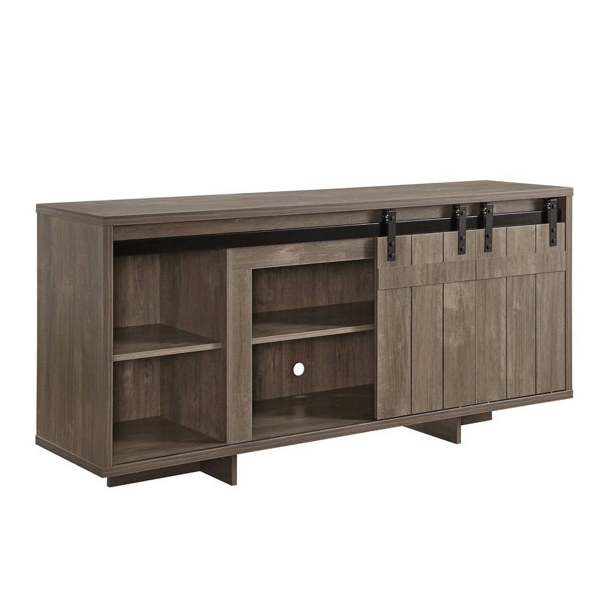 Modern Wood TV Stand in Gray Washed W44454