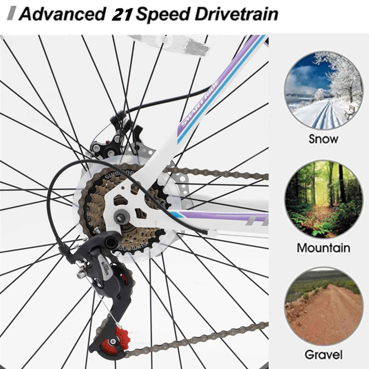Purple 21-Speed 26 Inch Mountain Bike R194745