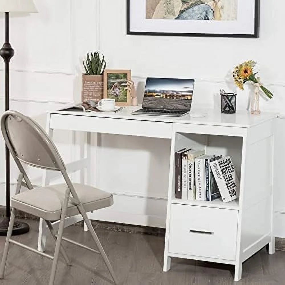 47.5" Computer Desk with 2 Drawers Black U635