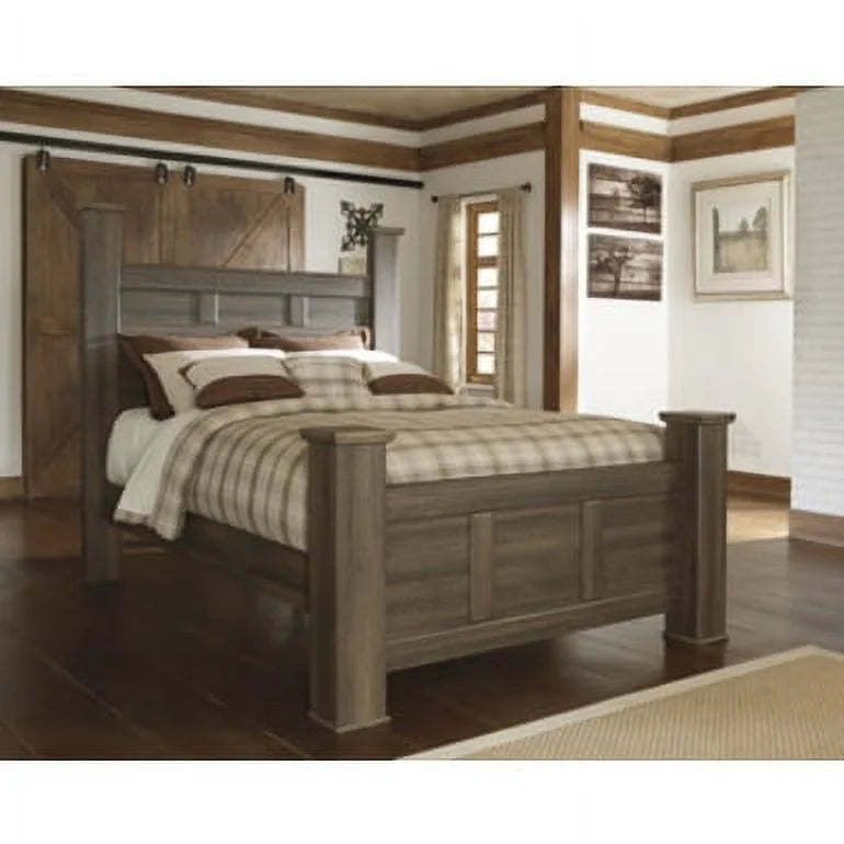 Queen Bed in Dark Brown A960078