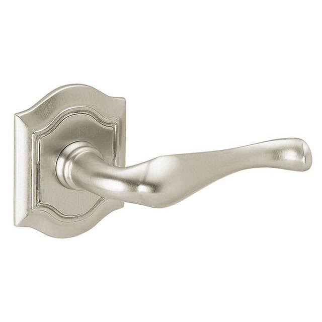 Satin Brass/Brown Lever Pair Q317
