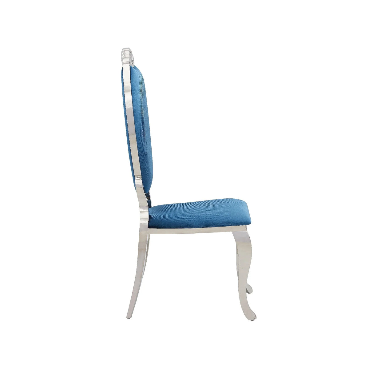 47 Inch Metal Dining Chair with Velvet Seat D873