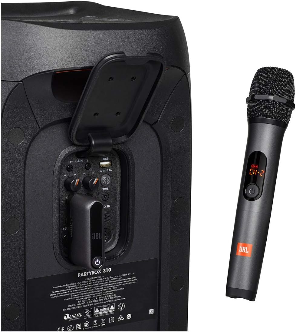 Black Wireless Two Microphone System with Dual-Channel Receiver L364542