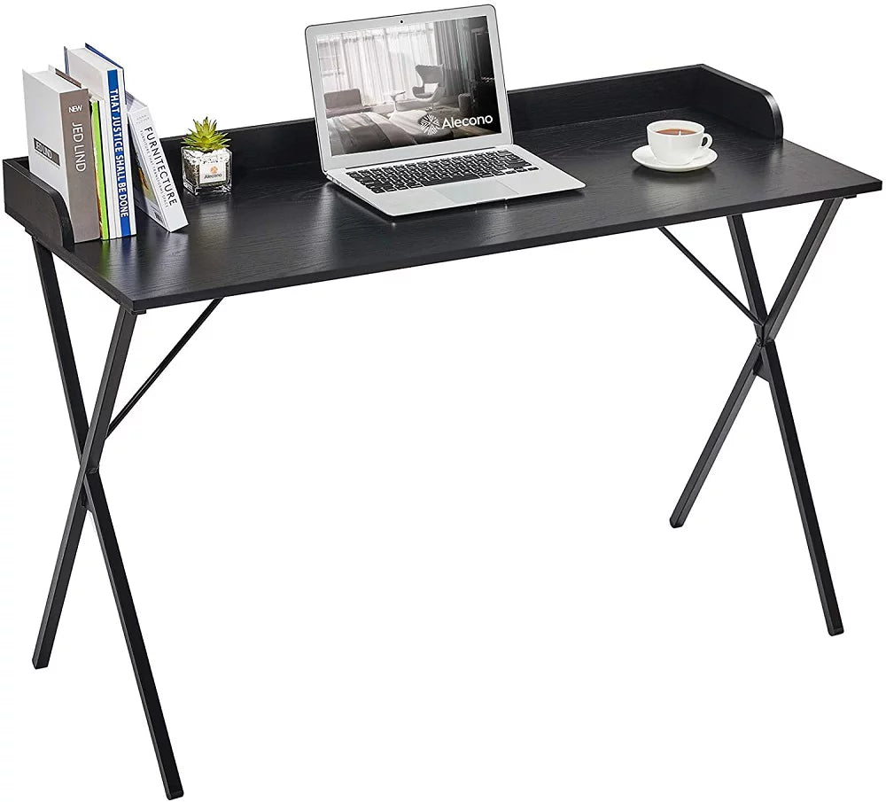 Computer Desk with Metal Frame in Black W869