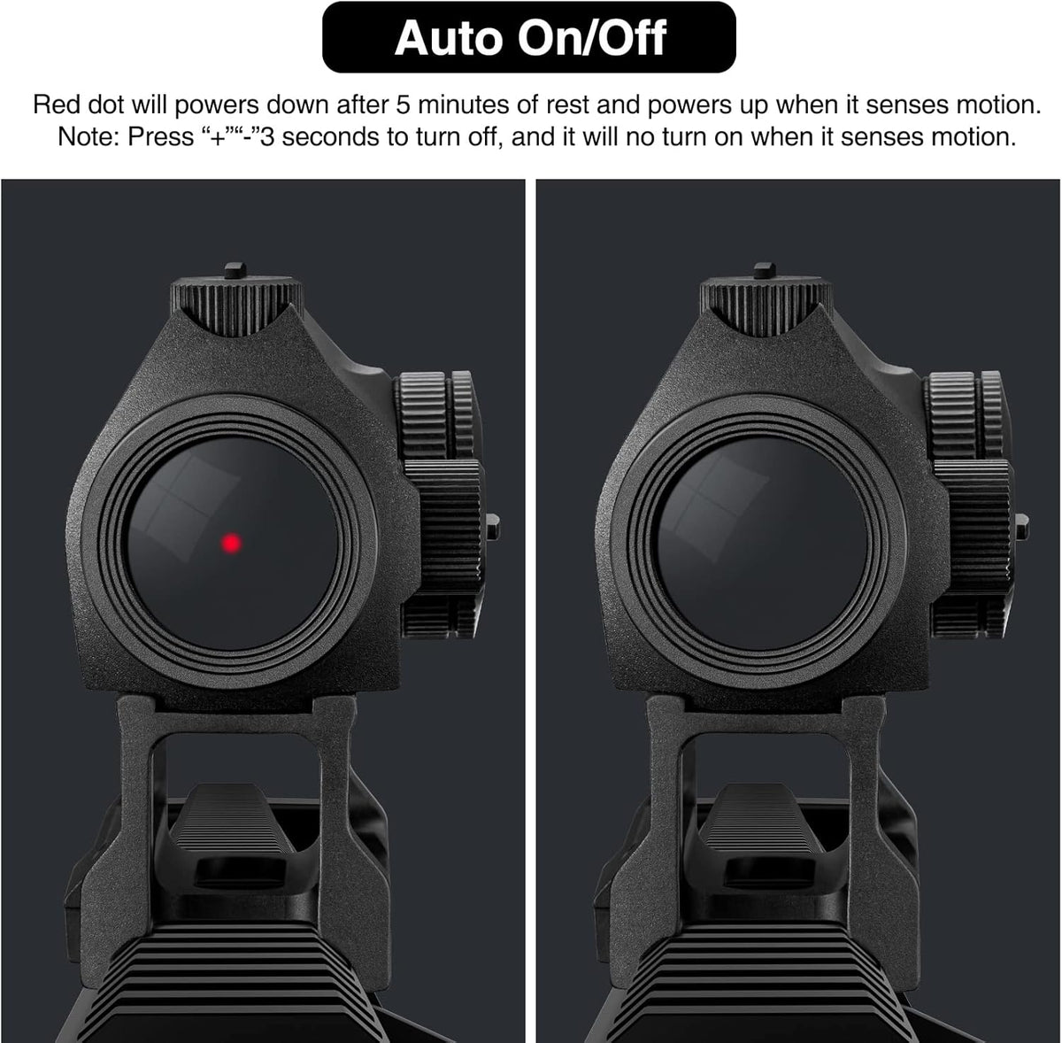 2 MOA Red Dot Sight 1x20mm Reflex Sight with Flip Lens Covers, Black Pack of 2 K201829