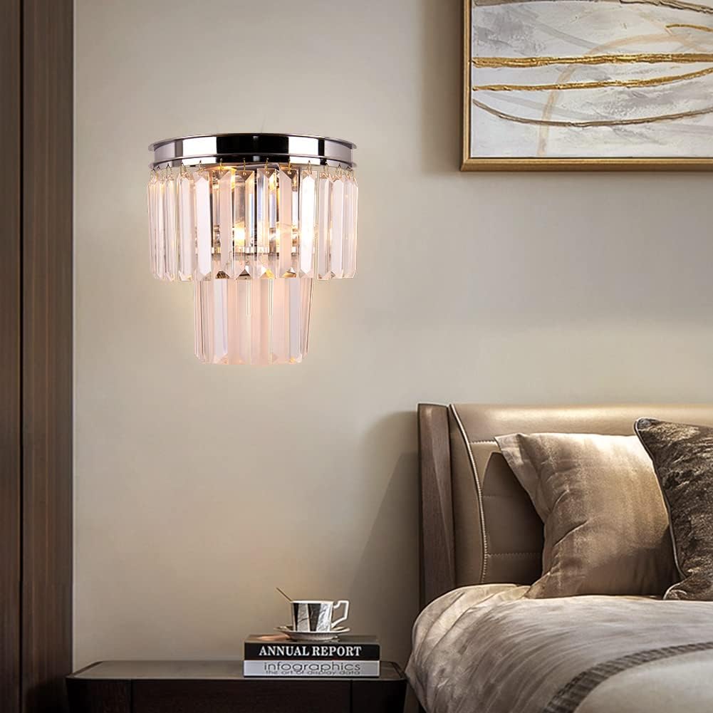 Black Crystal Wall Sconce R557