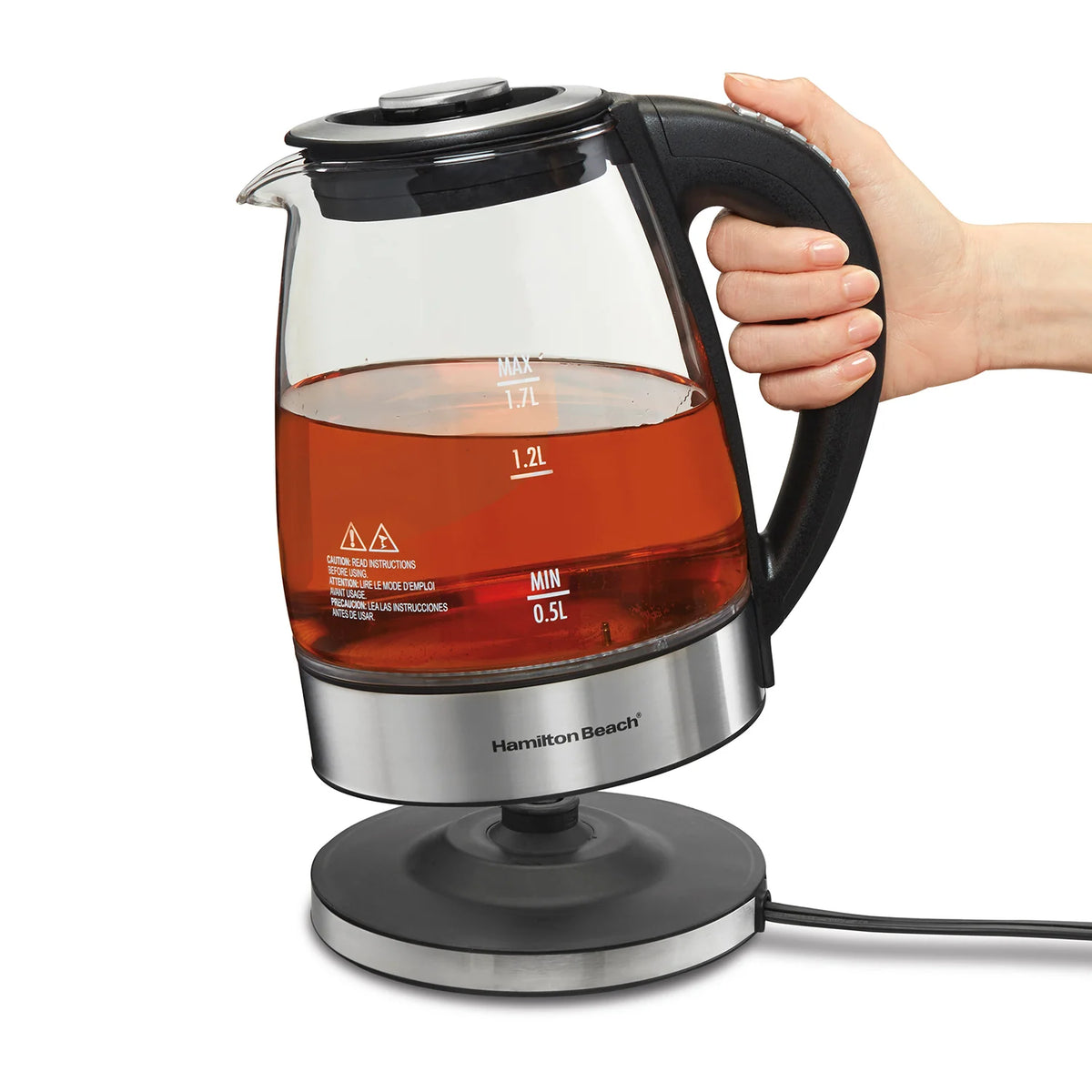 1.7L Variable Temperature Glass Kettle with Tea Infuser A4946