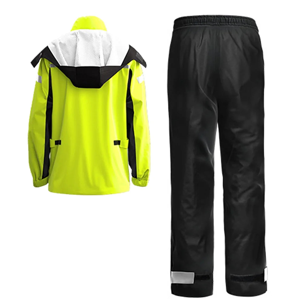 Men's Reflective Waterproof Rain Jacket and Pants P854