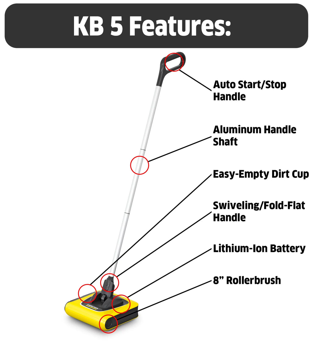Cordless Electric Broom and Floor Sweeper H9692