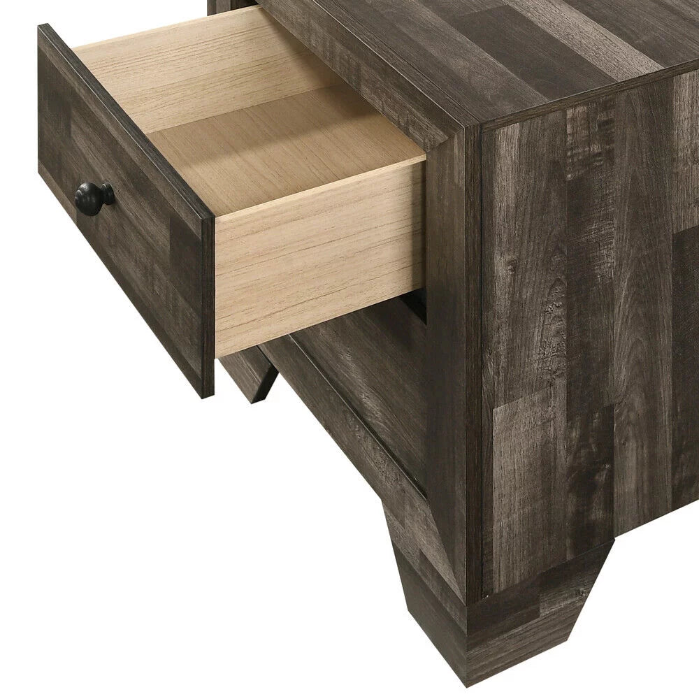 Rustic Brown 6pc King Size Platform Bedroom Set H656272