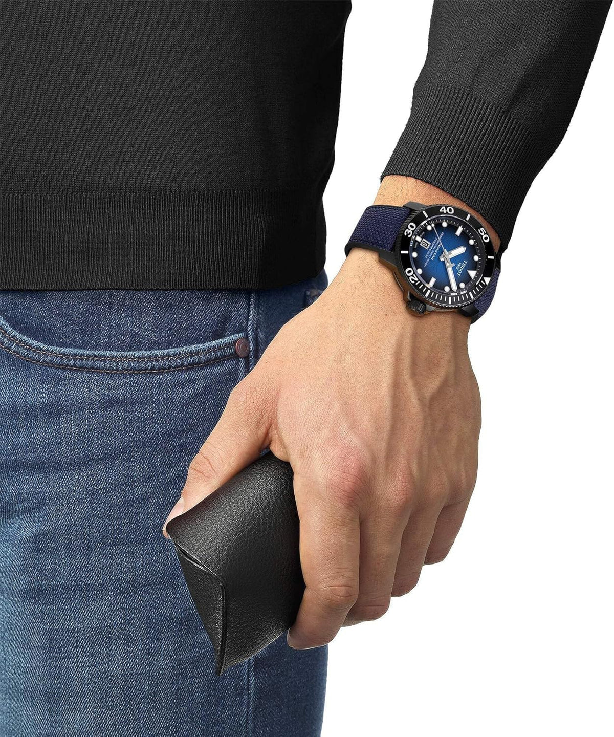 316L Stainless Steel with Black PVD Coating Automatic Watch J383