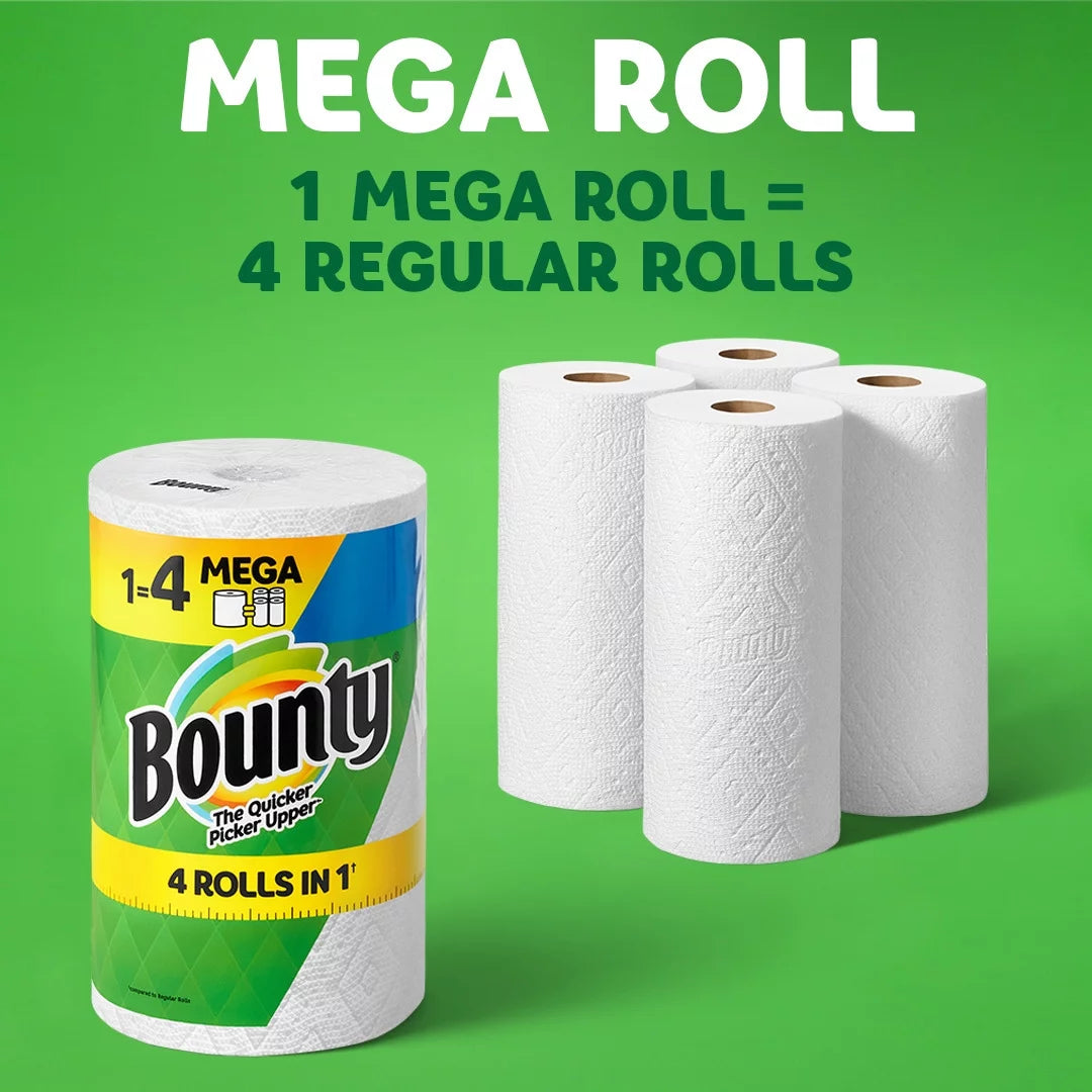 White Full Sheet Paper Towels, 6 Mega Rolls C123712
