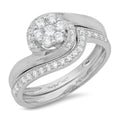 18K White Gold Diamond Engagement Ring M156