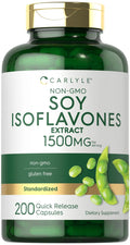 1500mg Non-GMO Gluten Free Soy Isoflavones Capsules J7251