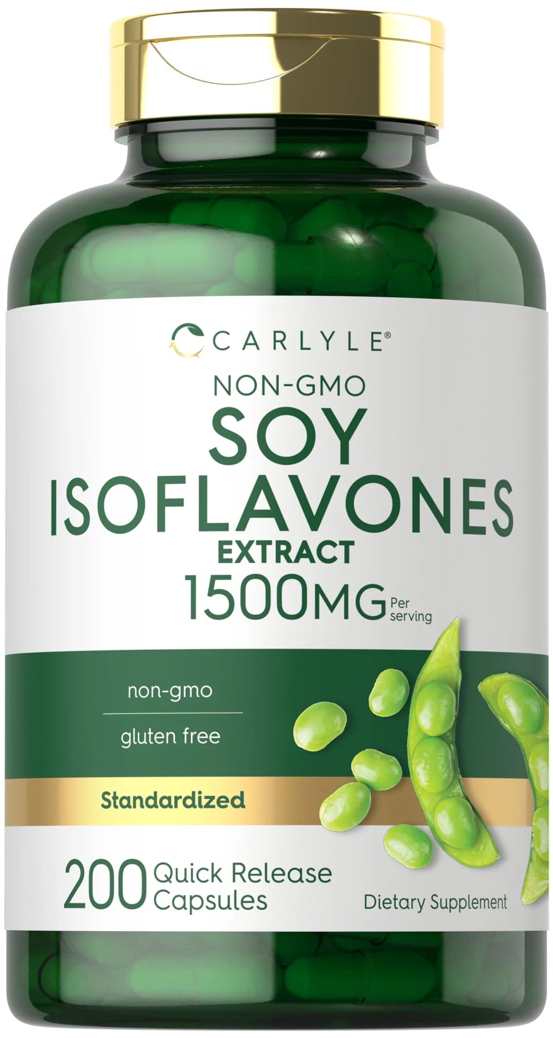1500mg Non-GMO Gluten Free Soy Isoflavones Capsules J7251