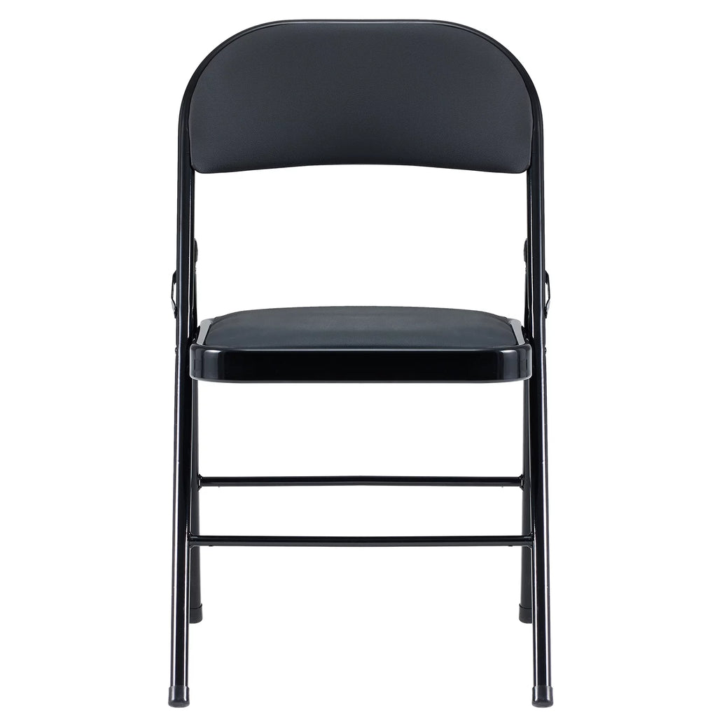 Black Folding Chairs Padded Seat R705