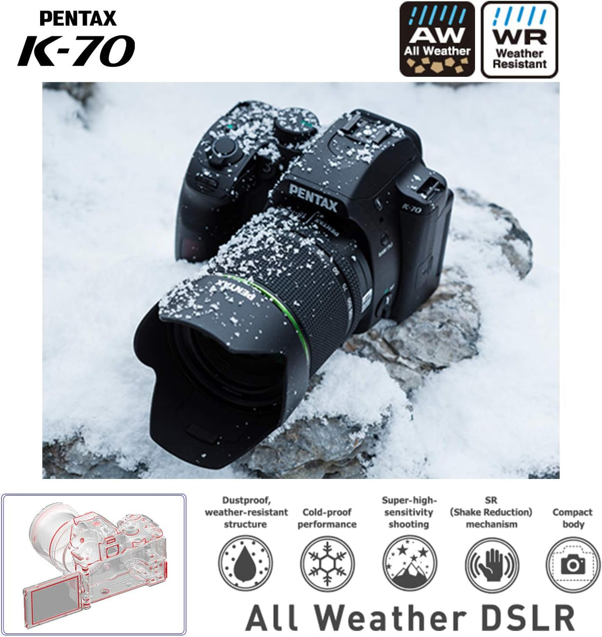 Black Weather-Sealed DSLR Camera D3361