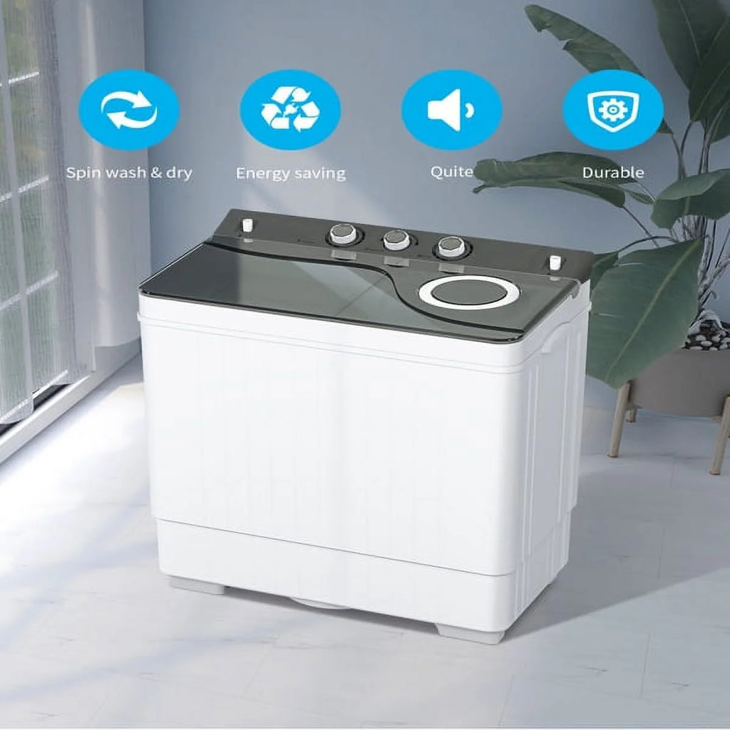 26lbs Semi-Automatic Washing Machine with Drain Pump D346