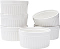 White Set Of 6 Porcelain Ramekins W873703