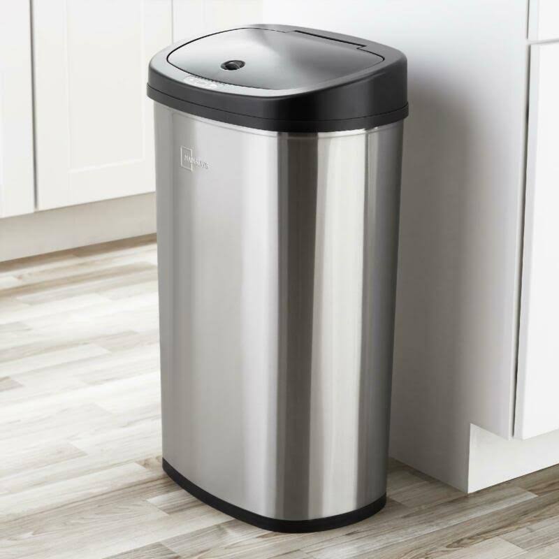 Black Stainless Steel Touchless Trash Can O3507