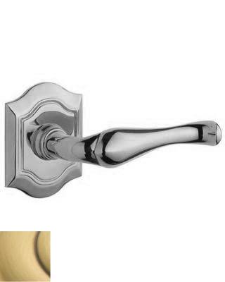 Satin Brass/Brown Lever Pair Q317