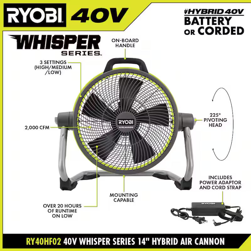 40V 14 in. Cordless Fan J183364