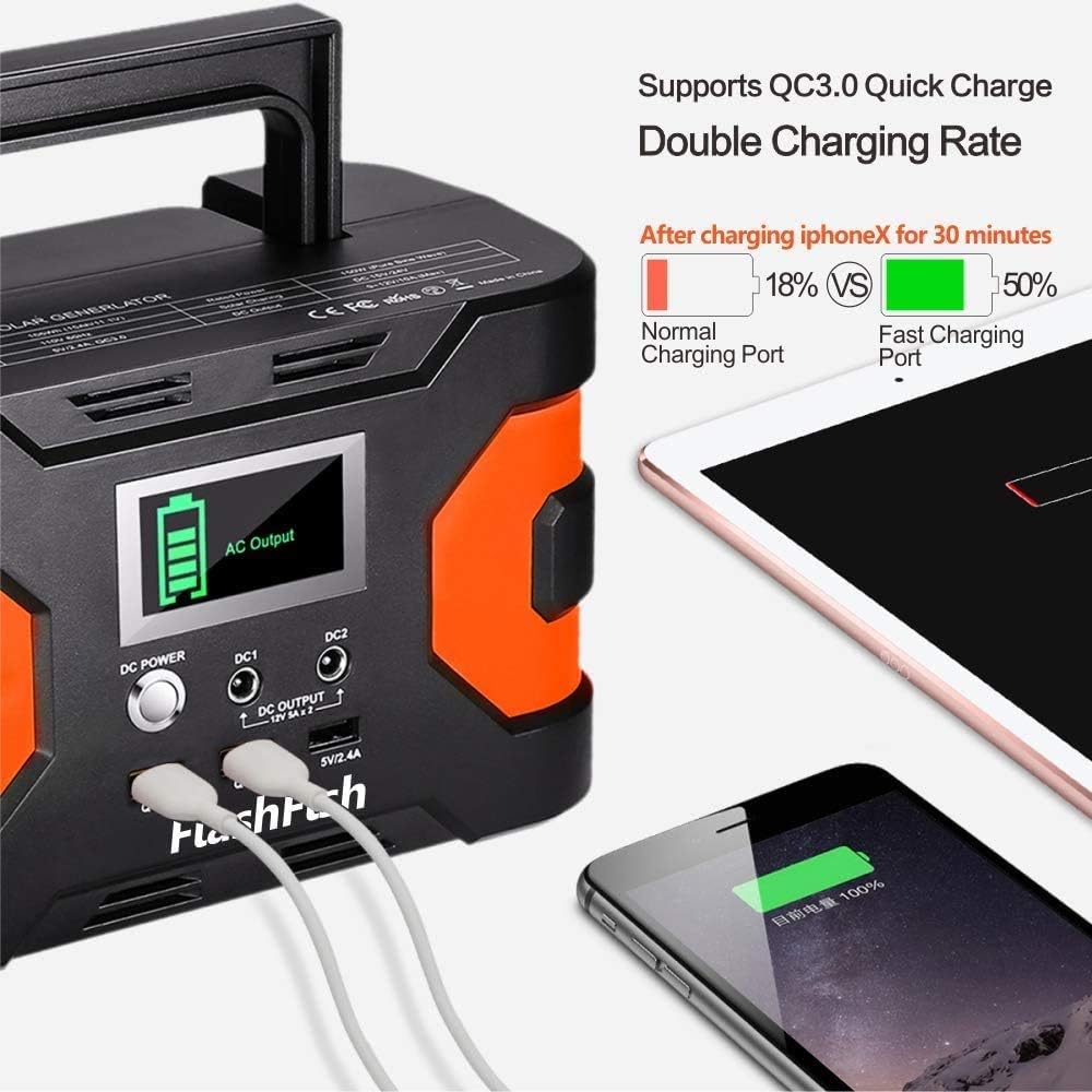 200W Peak Power Station 166Wh 45000mAh 110V 150W Lithium Battery Pack J742529
