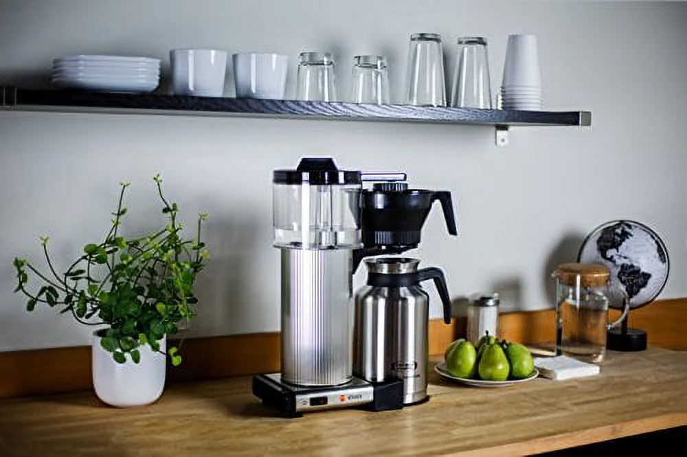 Manual-Adjust Drip-Stop Coffee Maker 60 oz Thermal Carafe Brushed Silver G444430