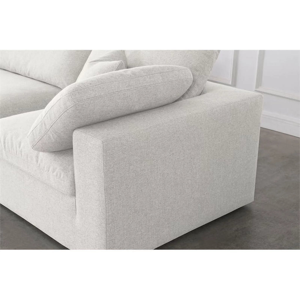 Cream Linen Fabric Modular Sectional S6052