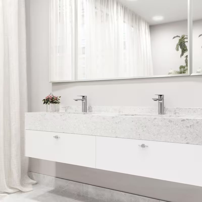 Single Handle Brushed Nickel Bathroom Faucet S356