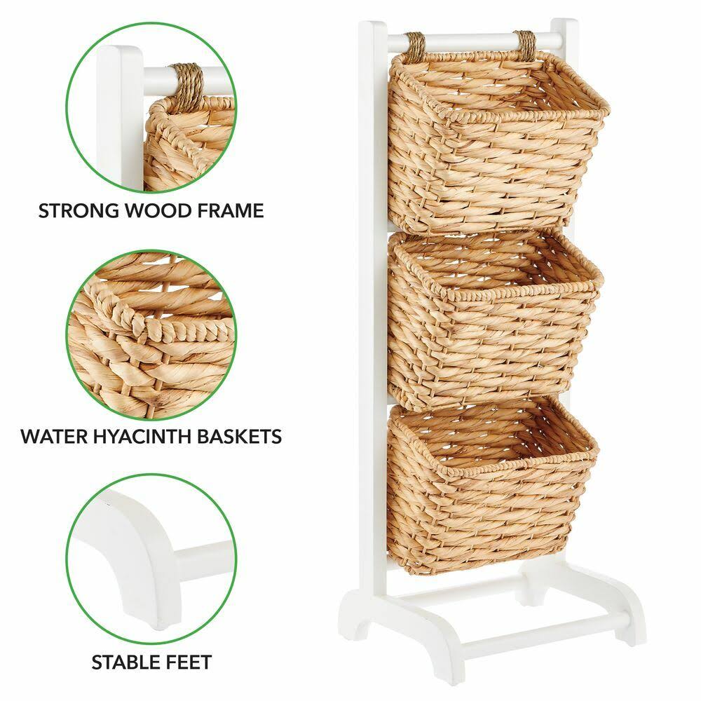 Standing Storage Basket Stand with 3 Baskets A24002
