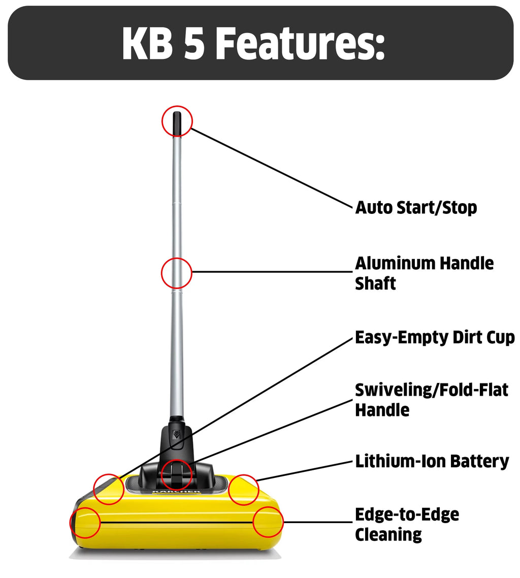 Cordless Electric Broom and Floor Sweeper H9692