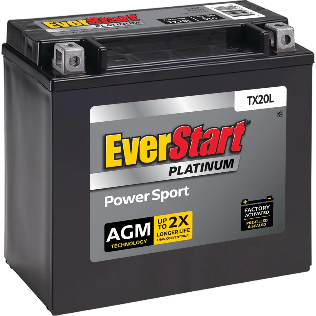 12 Volt 210 CCA AGM Power Sport Battery D23470