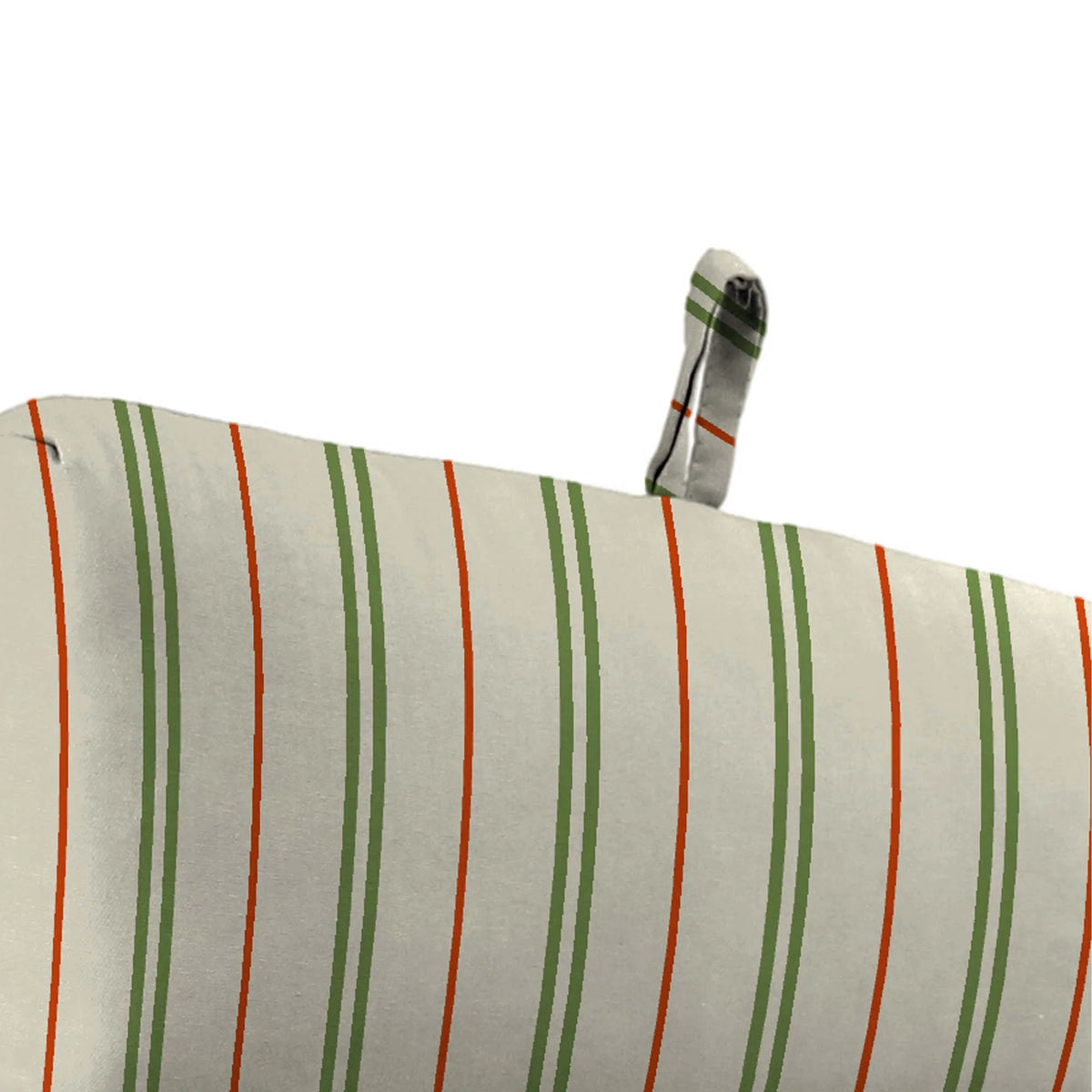 Grey Stripe Rectangular Outdoor Chaise Lounge Cushion with Ties P5836