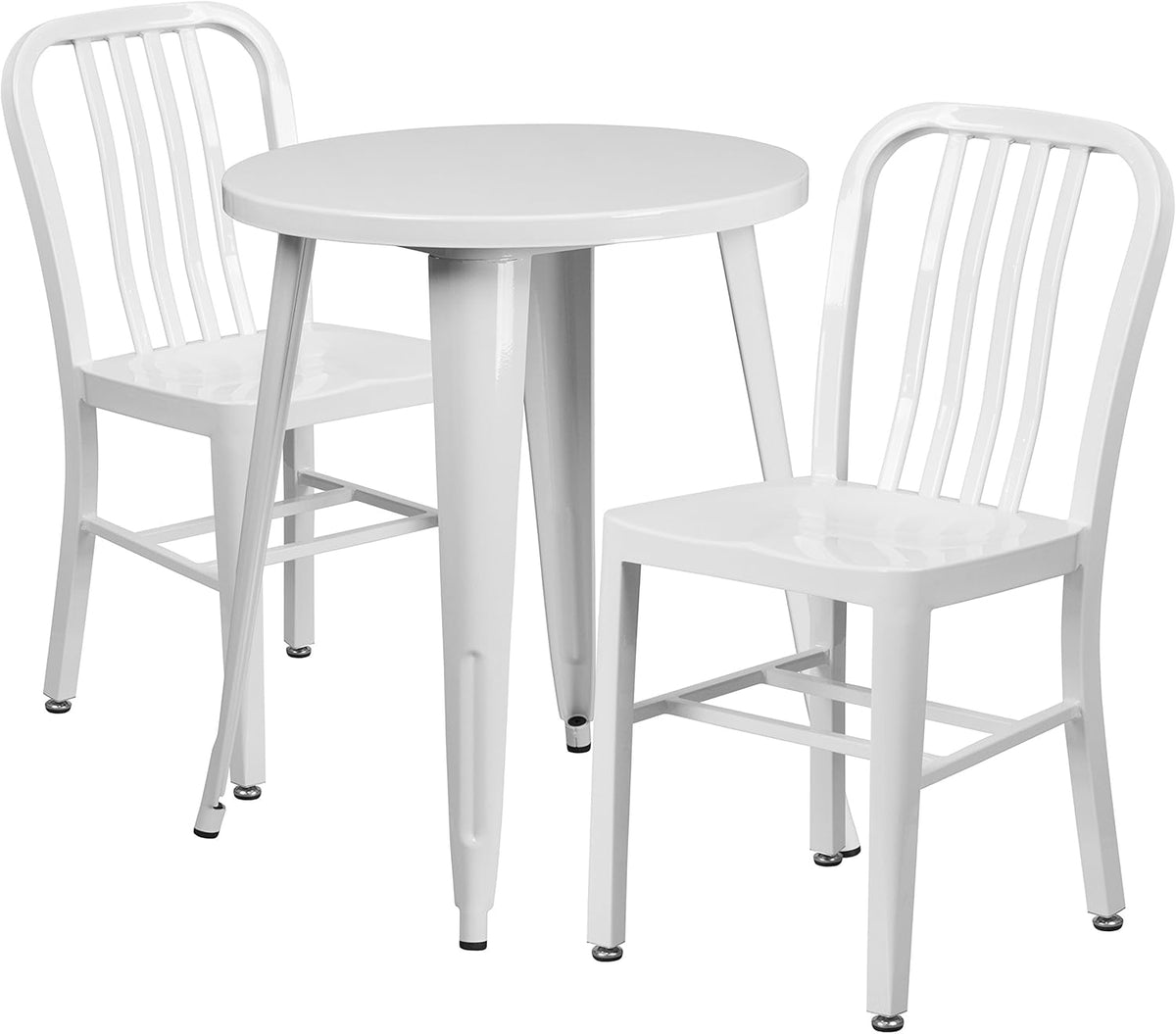 24'' Round Green Metal Indoor-Outdoor Table Set with 2 Chairs L961173