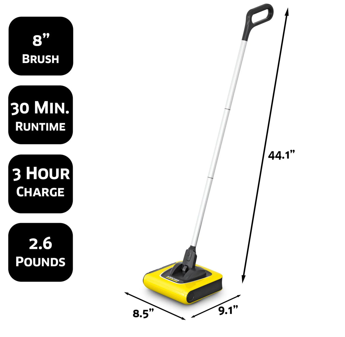 Cordless Electric Broom and Floor Sweeper H9692