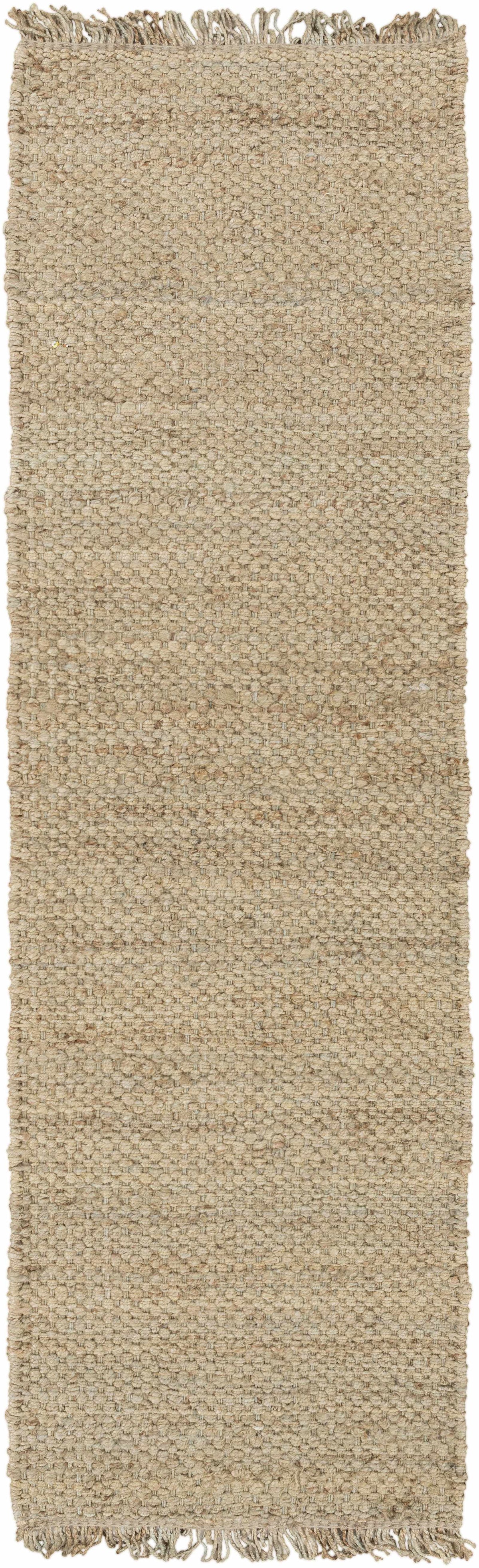 Beige 2' x 3' Jute Area Rug Q698