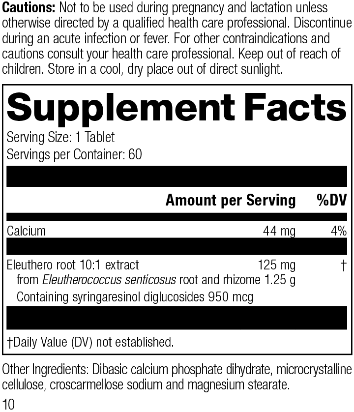 Eleuthero 60 Tablets E843
