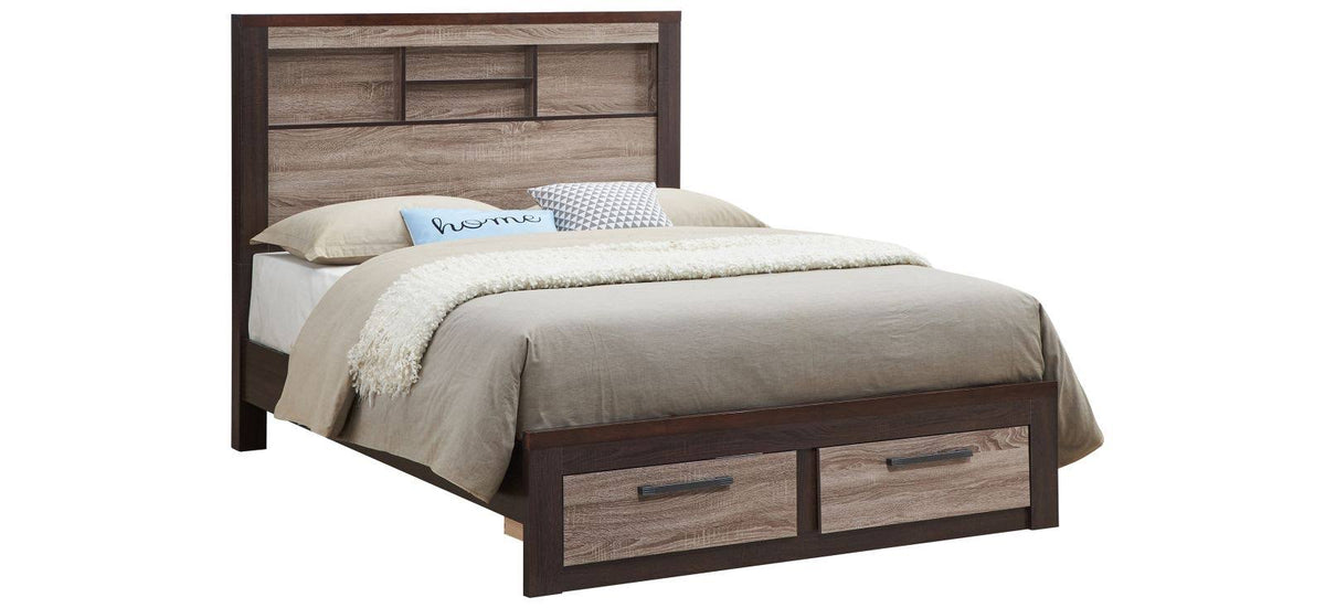 King Bed in Gray and Brown Y63470