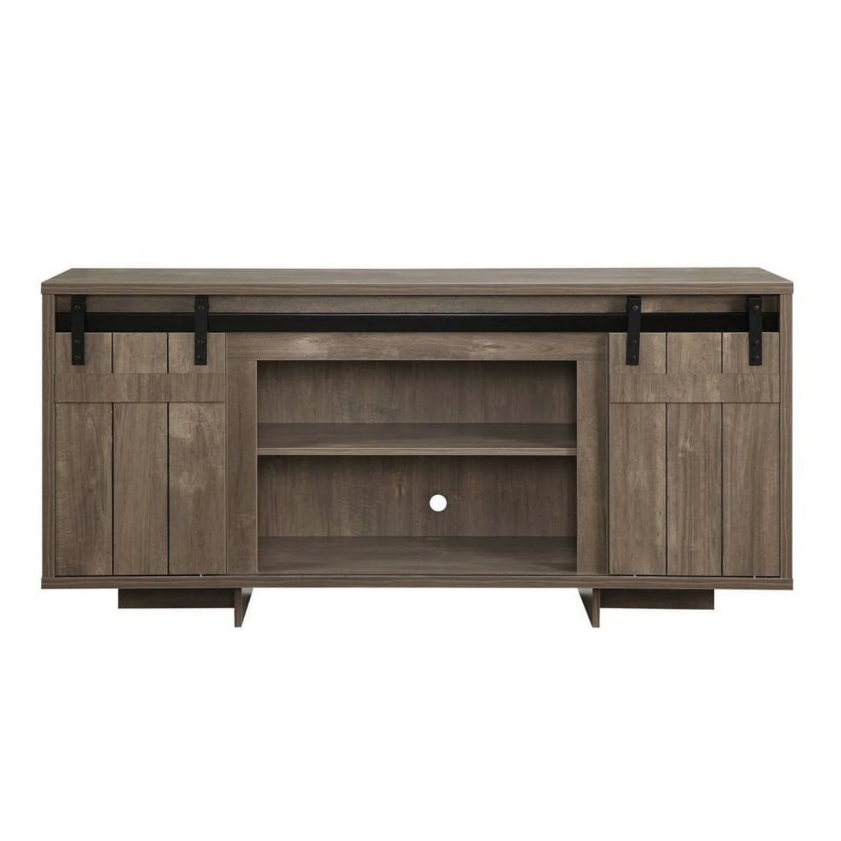 Modern Wood TV Stand in Gray Washed W44454