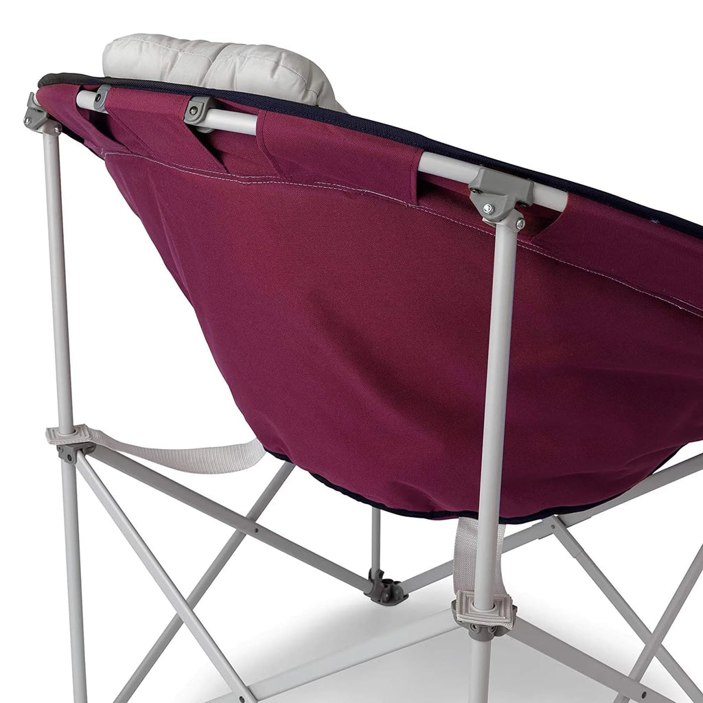 Oversized Padded Round Moon Camping Folding Chair 4 Pack P25164